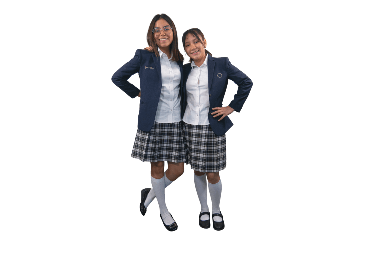 Alumnas en uniforme de gala Colegio Cumbres Oaxaca